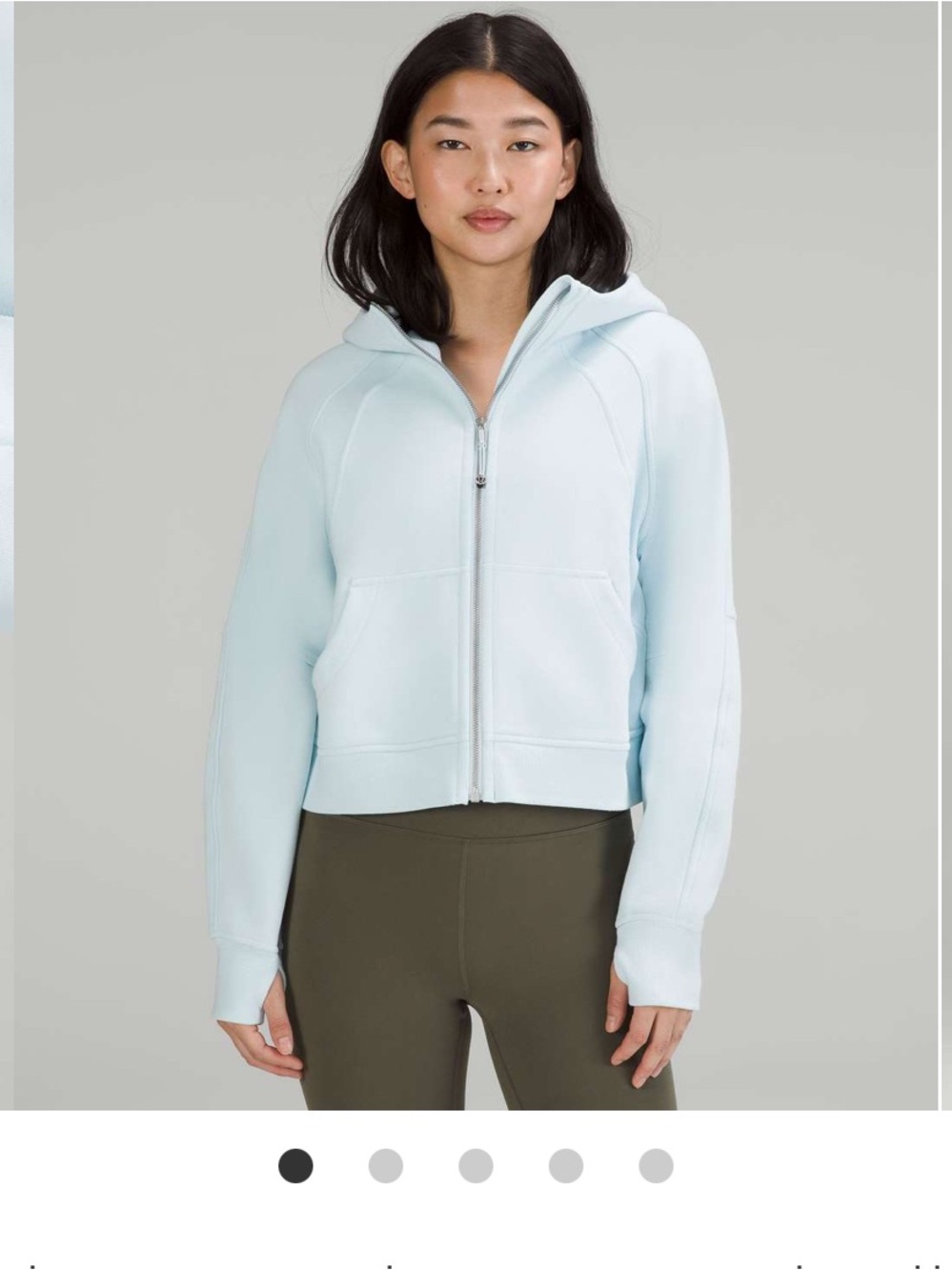 Lululemon Scuba Oversized Full Zip Hoodie - 
Powder Blue